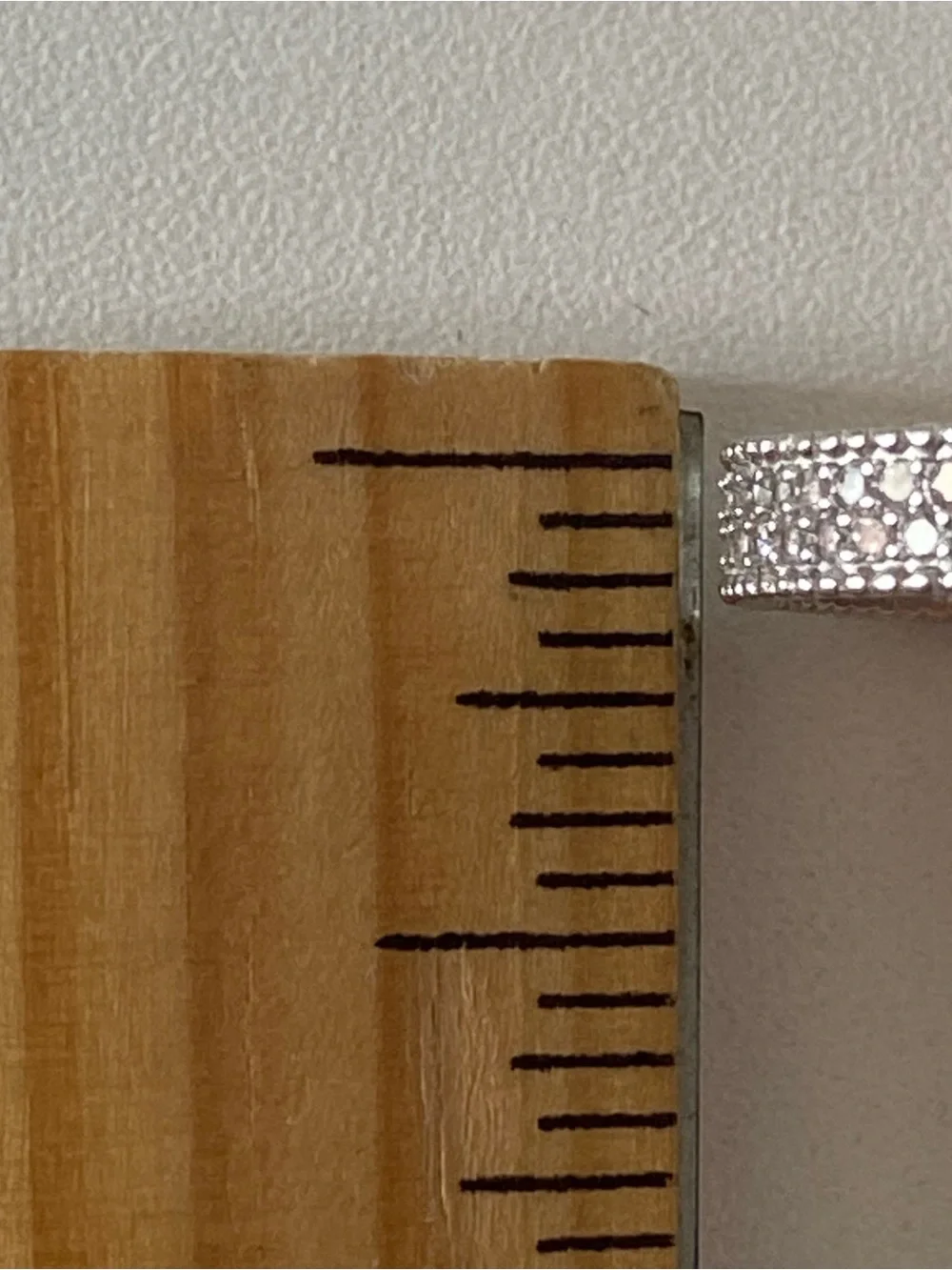 925 Sterling Silver Pave CZ Eternity Band Ring Size 7.5 2 Rows 4 mm EUC worn 1X